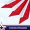 G128 American USA Windsock | 60 Inch | Embroidered 210D Polyester, Patriotic Hanging Decoration
